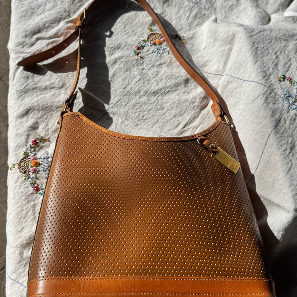 vintage Dooney & Bourke Cabrio perforated leather hobo - Picture 3 of 4